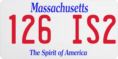 MA license plate 126IS2