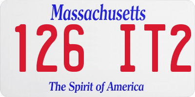 MA license plate 126IT2