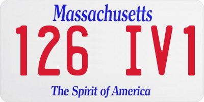 MA license plate 126IV1