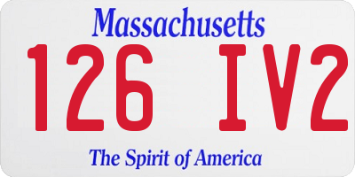 MA license plate 126IV2