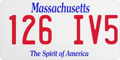 MA license plate 126IV5