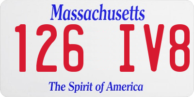 MA license plate 126IV8