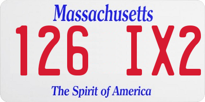 MA license plate 126IX2