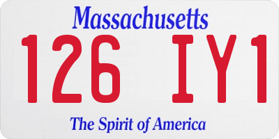 MA license plate 126IY1