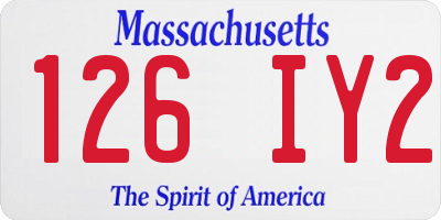 MA license plate 126IY2