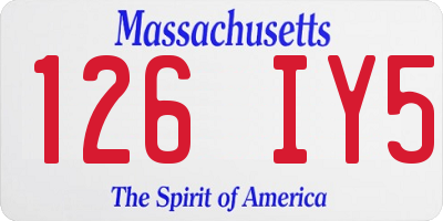 MA license plate 126IY5