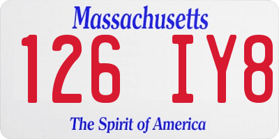 MA license plate 126IY8