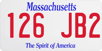 MA license plate 126JB2