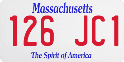 MA license plate 126JC1
