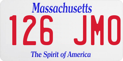 MA license plate 126JM0