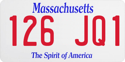 MA license plate 126JQ1