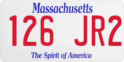 MA license plate 126JR2