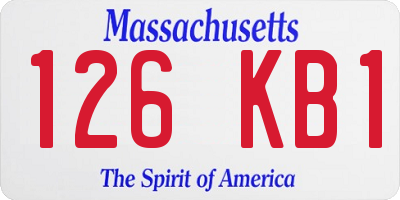 MA license plate 126KB1