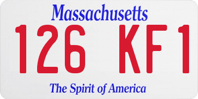 MA license plate 126KF1