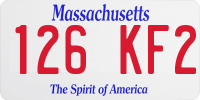MA license plate 126KF2