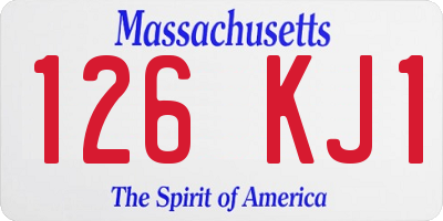 MA license plate 126KJ1