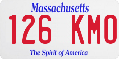 MA license plate 126KM0