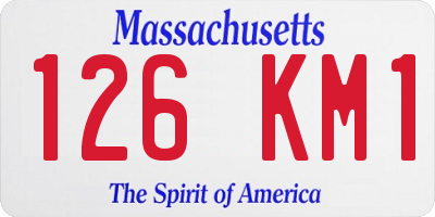 MA license plate 126KM1