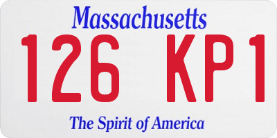 MA license plate 126KP1