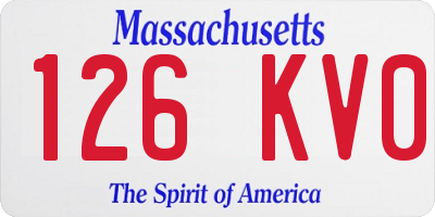 MA license plate 126KV0