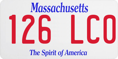 MA license plate 126LC0