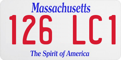 MA license plate 126LC1
