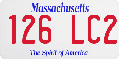 MA license plate 126LC2