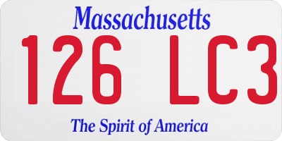 MA license plate 126LC3