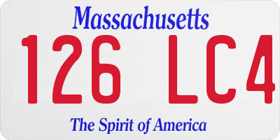 MA license plate 126LC4