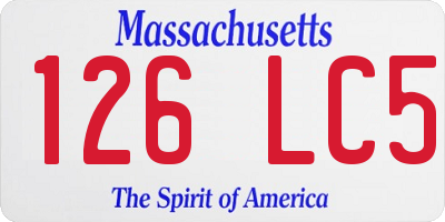 MA license plate 126LC5