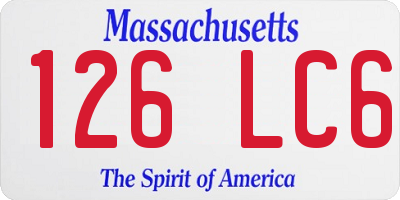 MA license plate 126LC6