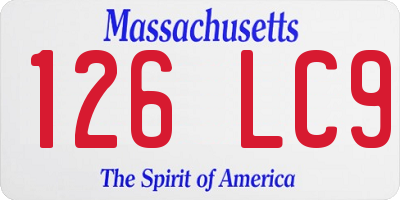 MA license plate 126LC9