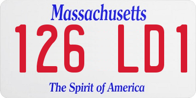 MA license plate 126LD1