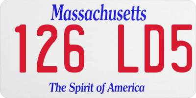 MA license plate 126LD5