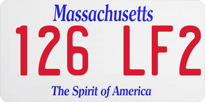MA license plate 126LF2