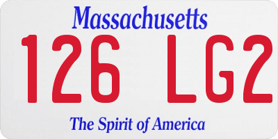 MA license plate 126LG2