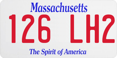 MA license plate 126LH2