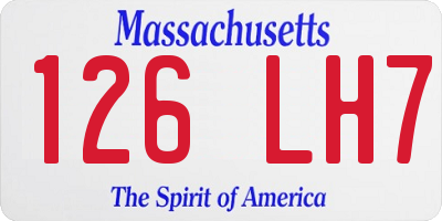 MA license plate 126LH7