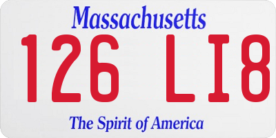MA license plate 126LI8