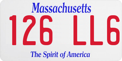 MA license plate 126LL6