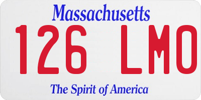 MA license plate 126LM0