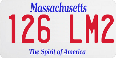 MA license plate 126LM2