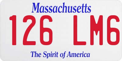 MA license plate 126LM6