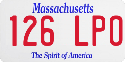 MA license plate 126LP0