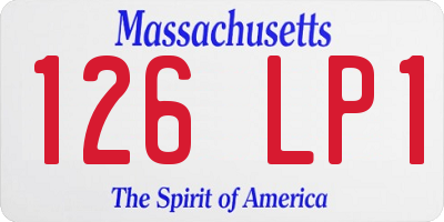 MA license plate 126LP1