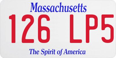 MA license plate 126LP5