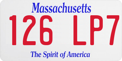 MA license plate 126LP7