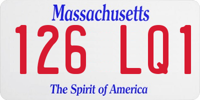 MA license plate 126LQ1