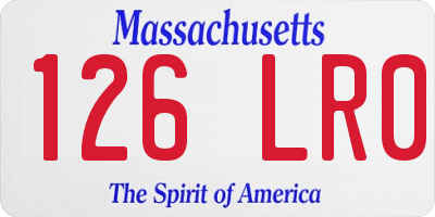 MA license plate 126LR0