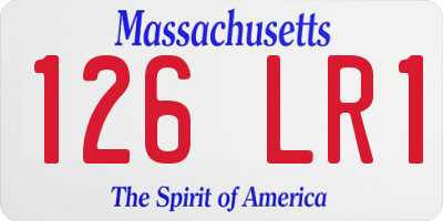 MA license plate 126LR1